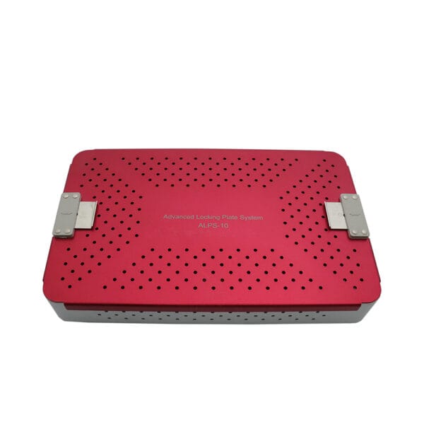 alt="Veterinary titanium locking plate system – large surgical kit for animal bone repair"